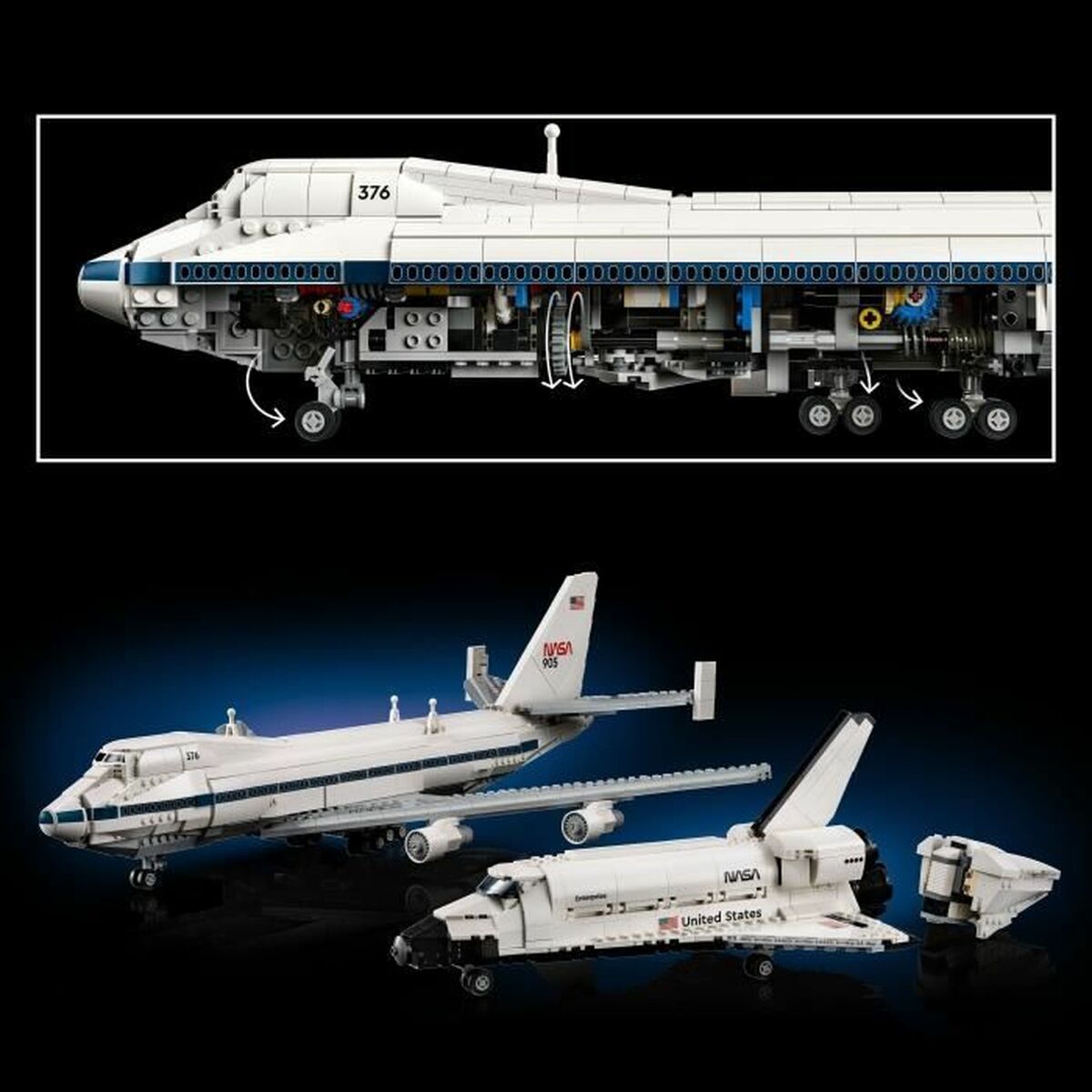 Set de Construcție Lego ICONS 10360 Shuttle Carrier Aircraft 2417 Piese - Jucarii si jocuri