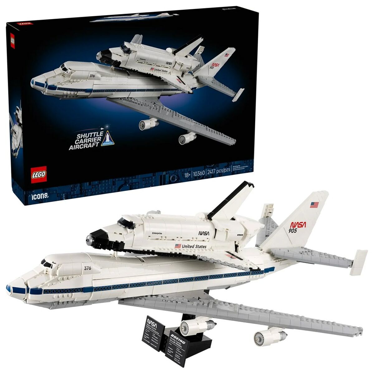 Set de Construcție Lego ICONS 10360 Shuttle Carrier Aircraft 2417 Piese - Jucarii si jocuri