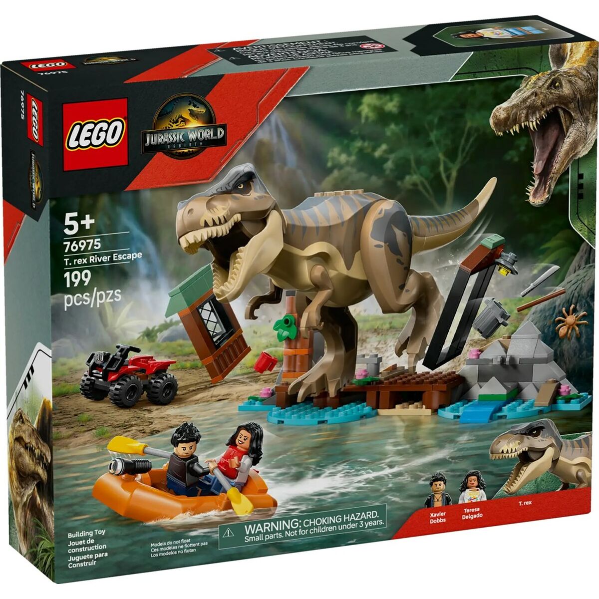 Set de Construcție Lego JURASSIC WORLD 76975 T.Rex River Escape 199 Piese - Jucarii si jocuri