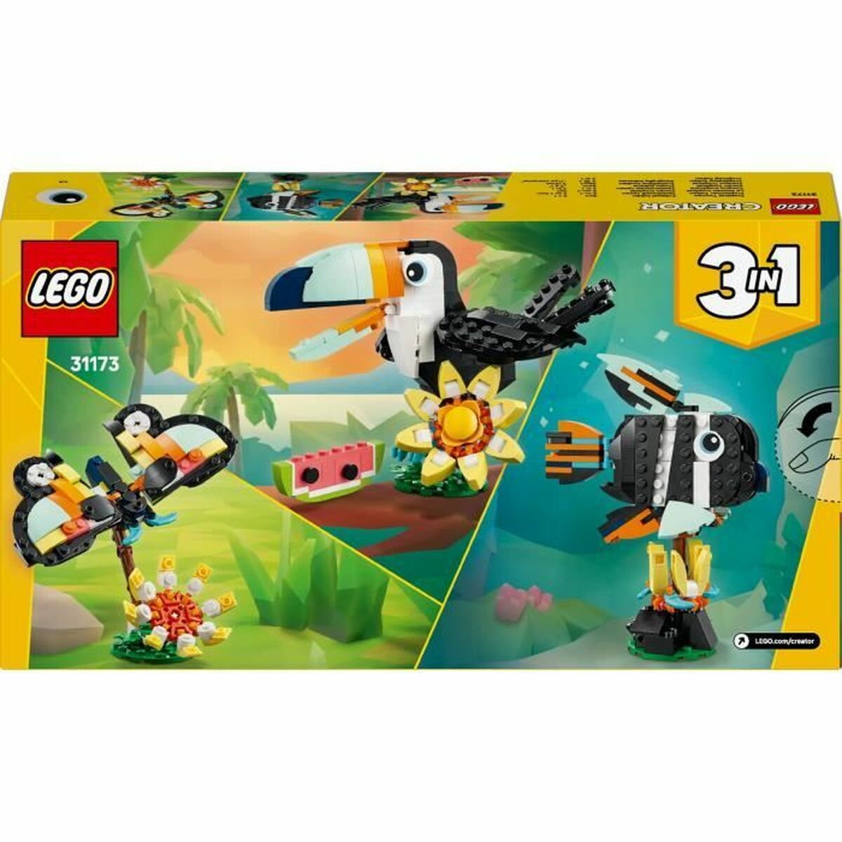 Set de Construcție Lego 31173 Wild Animals : Tropical Toucan 225 Piese - Jucarii si jocuri