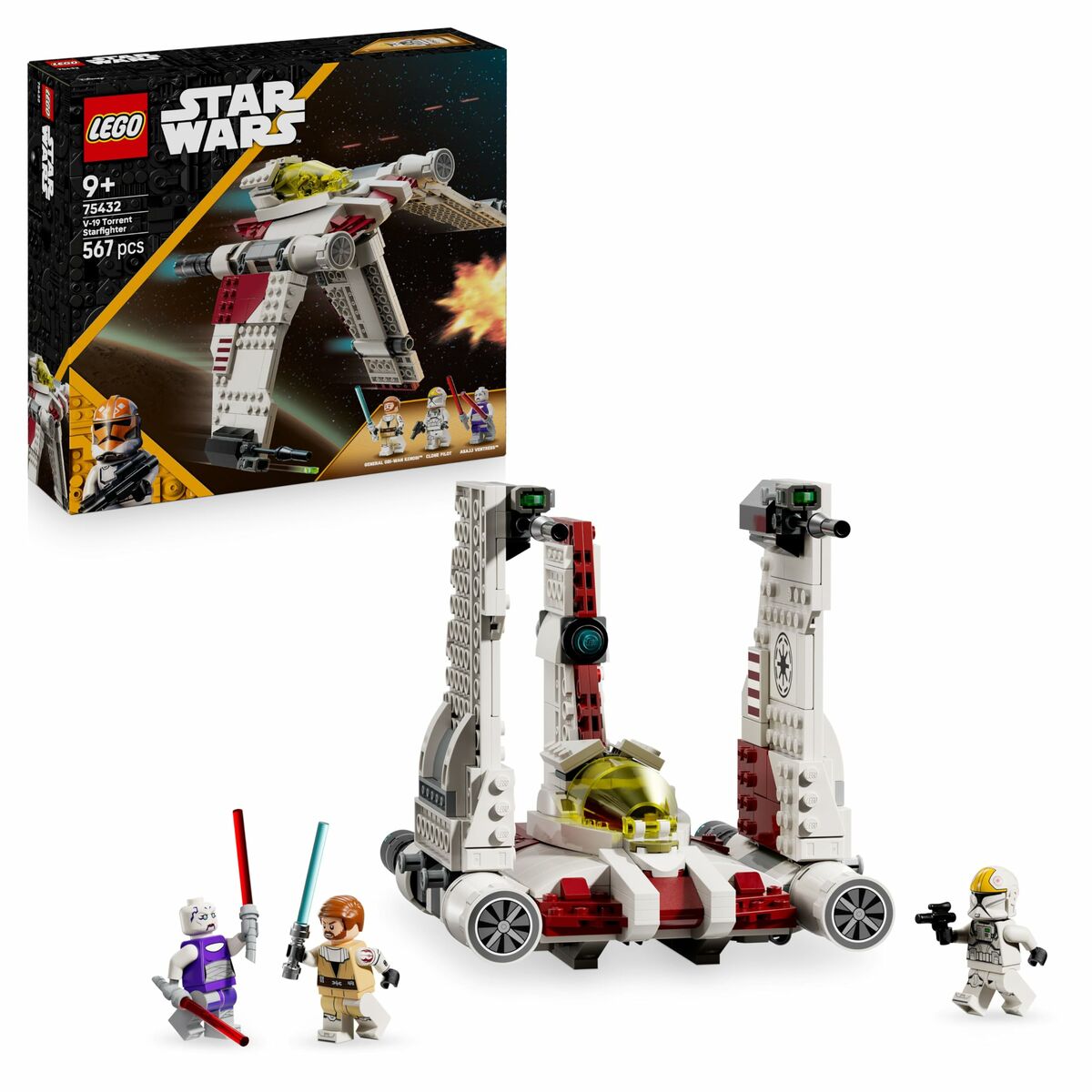 Set de Construcție Lego STAR WARS 75432 V-19 Torrent Starfighter 567 Piese - Jucarii si jocuri