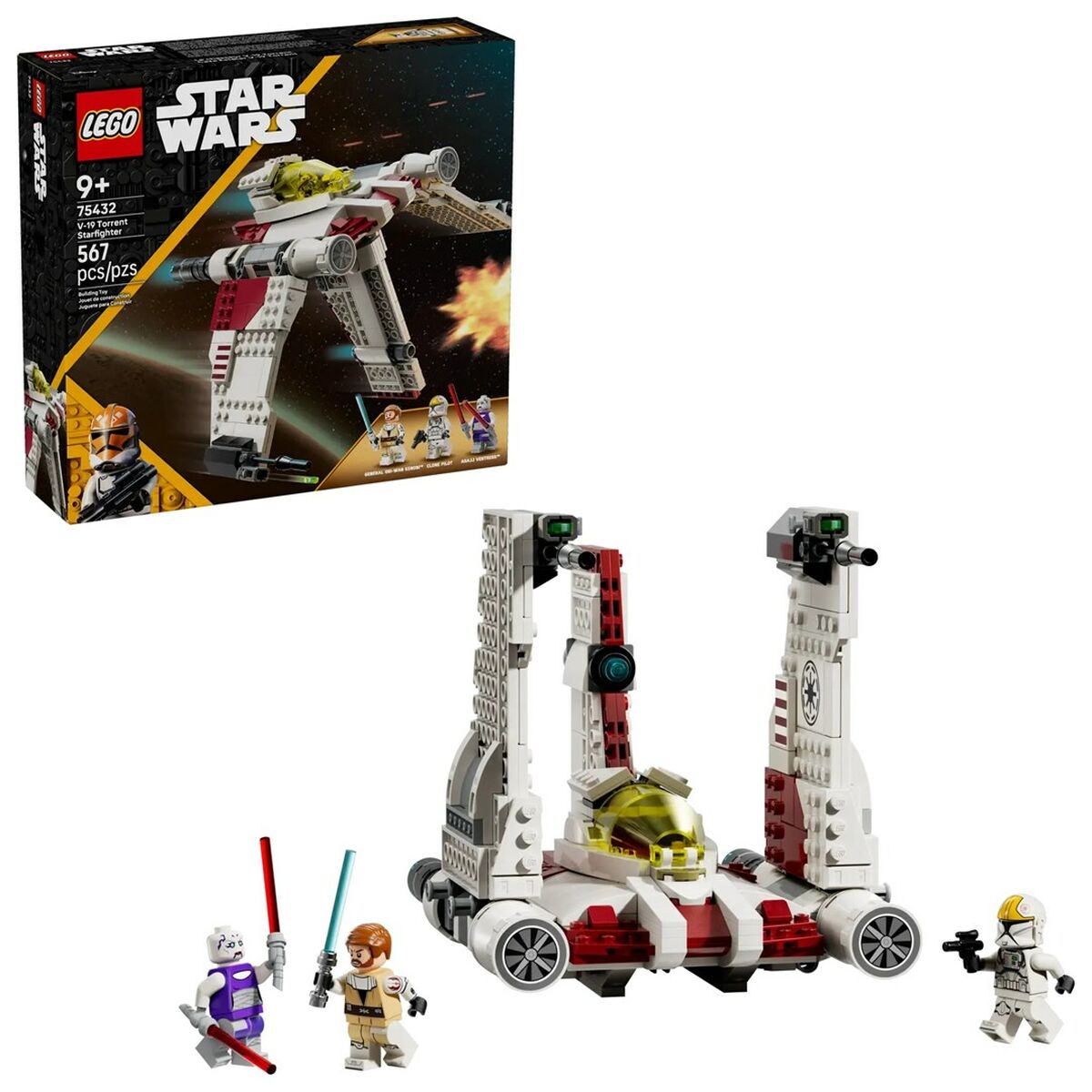 Set de Construcție Lego STAR WARS 75432 V-19 Torrent Starfighter 567 Piese - Jucarii si jocuri