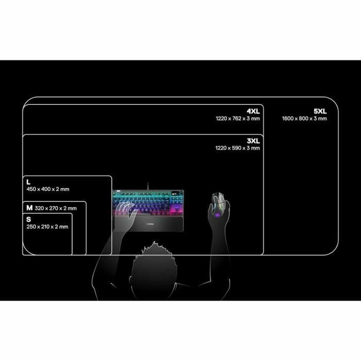 Covoraș Gaming SteelSeries Steelseries QcK 3XL Negru 122 x 59 cm - Tehnică de calcul, Accesorii