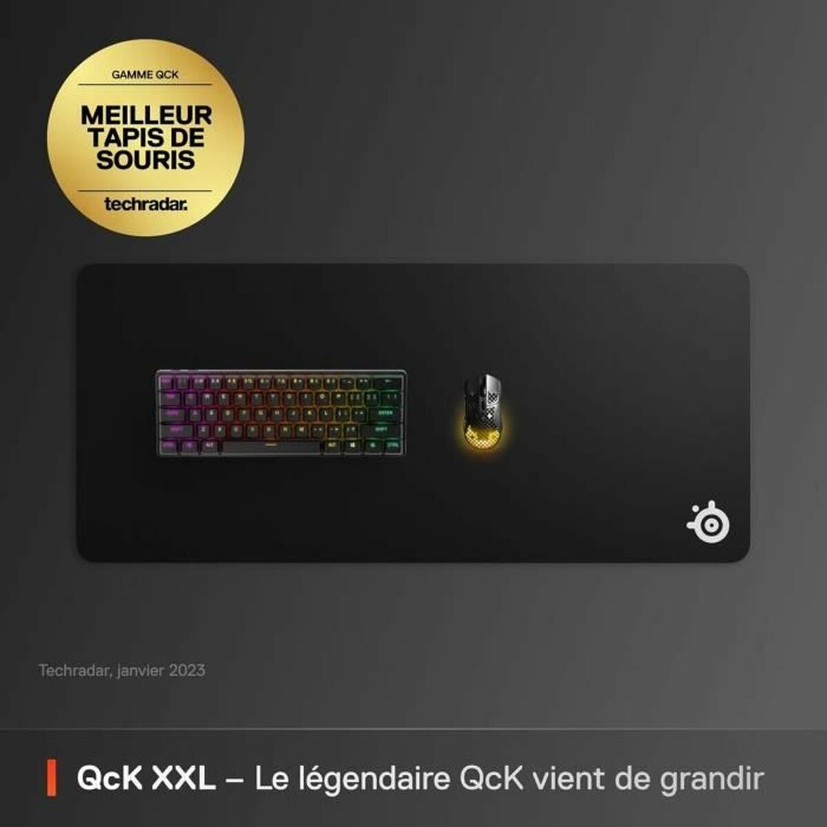 Covoraș de șoarece SteelSeries SteelSeries QcK XXL Negru 90 x 40 cm - Tehnică de calcul, Accesorii