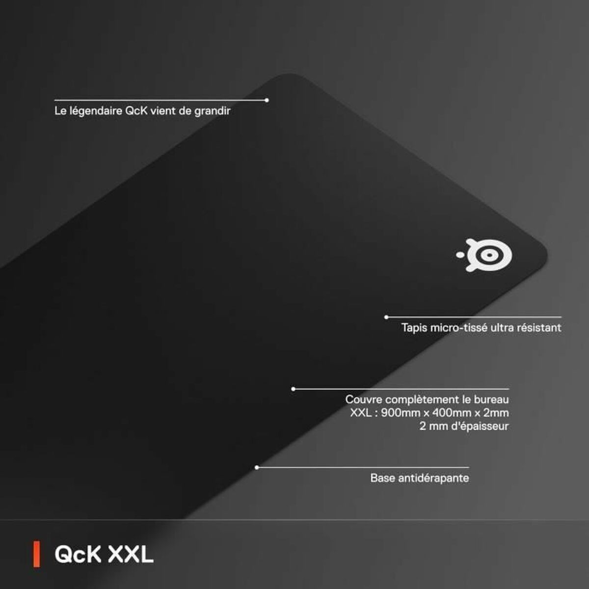 Covoraș de șoarece SteelSeries SteelSeries QcK XXL Negru 90 x 40 cm - Tehnică de calcul, Accesorii