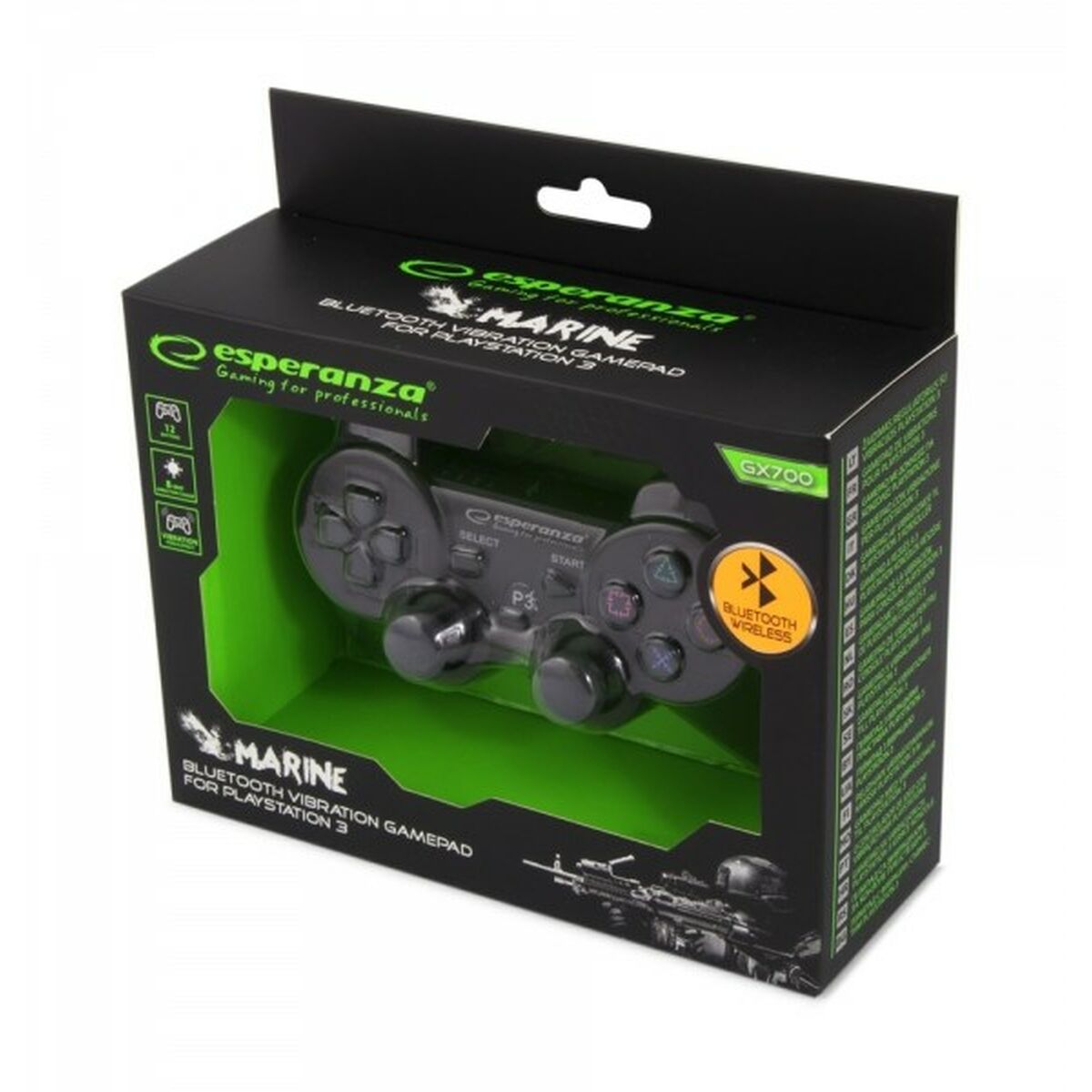 Telecomandă Gaming fără Fir Esperanza Marine GX700 Negru Bluetooth PlayStation 3 - Electronică, Joc video