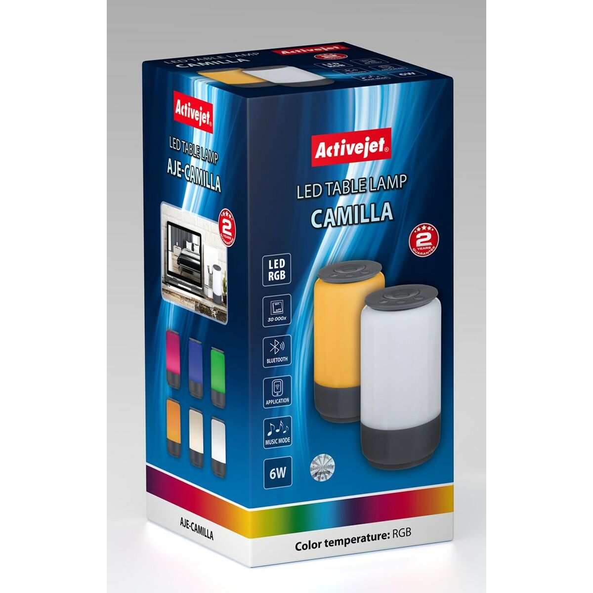 Lumină de veghe Activejet AJE-CAMILLA RGB Negru Da 80 - Iluminare, Iluminat interior