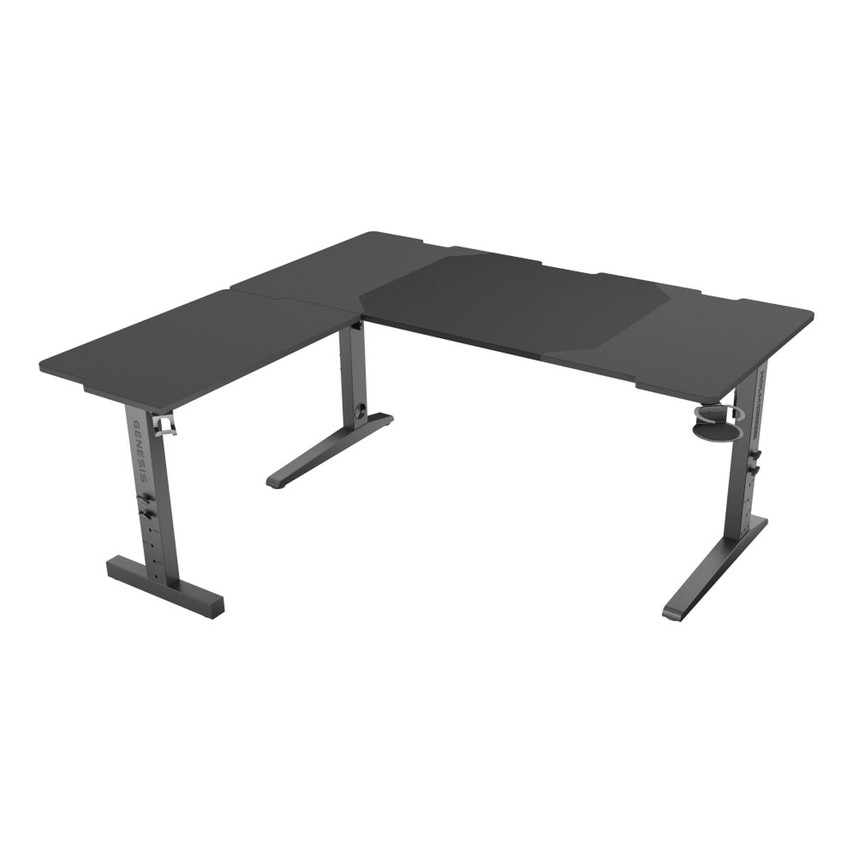 Birou Genesis NDS-2295 Negru 160 x 155 cm - Acasă și bucătărie, Mobilă