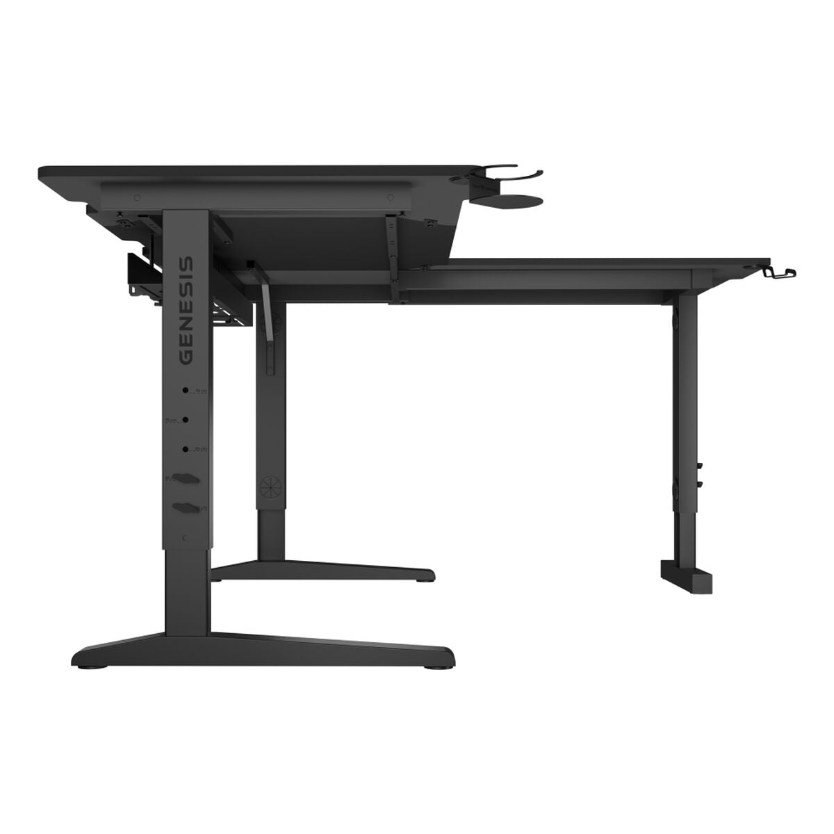 Birou Genesis NDS-2295 Negru 160 x 155 cm - Acasă și bucătărie, Mobilă