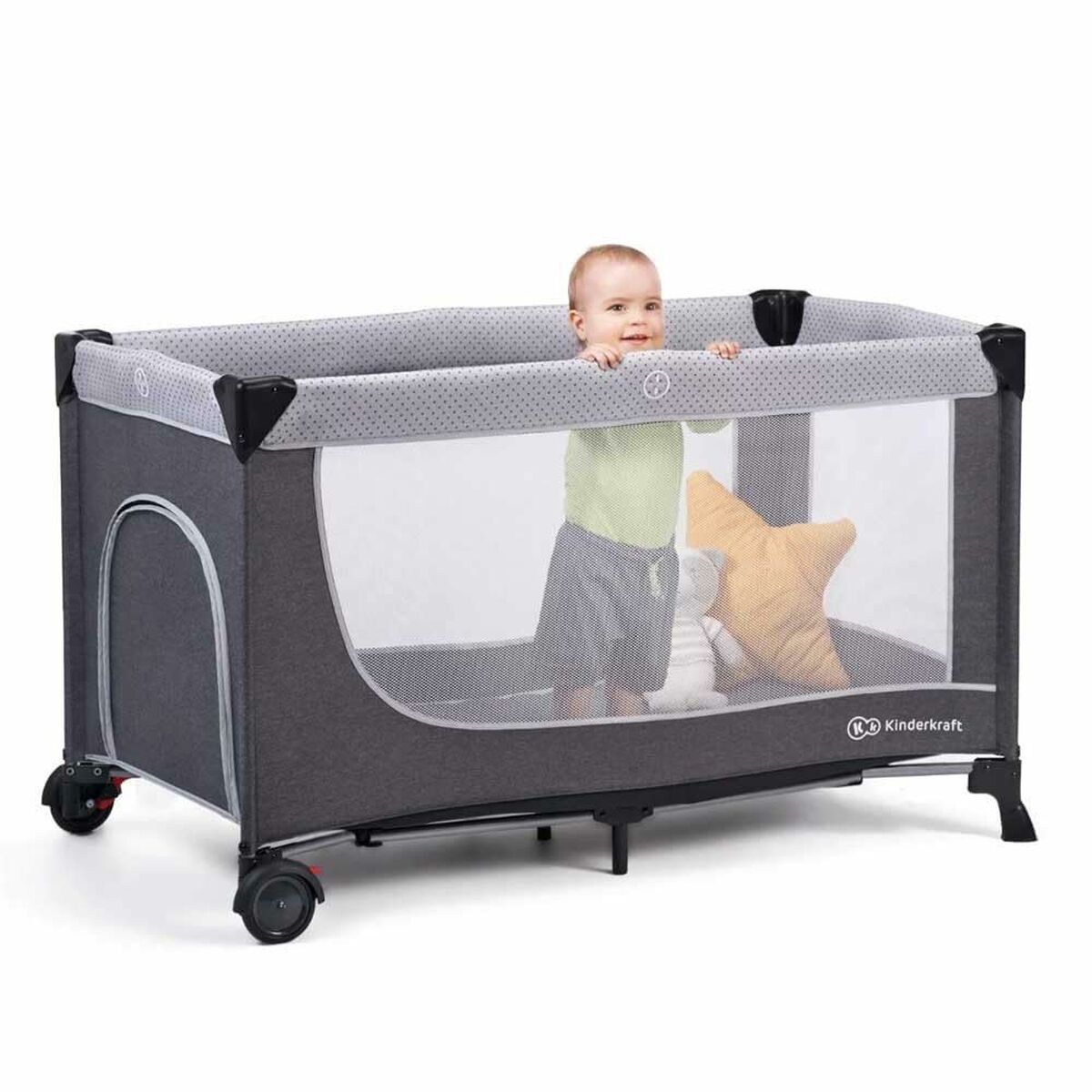 Pătuț de copil Kinderkraft KCLEOD00GRY0000 - Bebelus, Dormitor