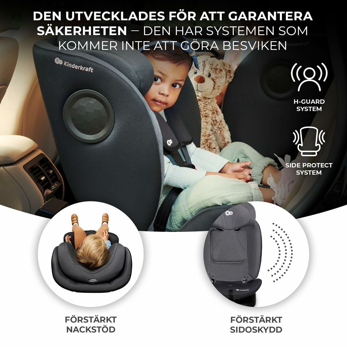 Scaun Auto Kinderkraft KCI36000GRY0000 Gri - Bebelus, Scaune auto și accesorii