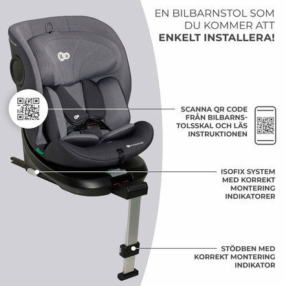 Scaun Auto Kinderkraft KCI36000GRY0000 Gri - Bebelus, Scaune auto și accesorii