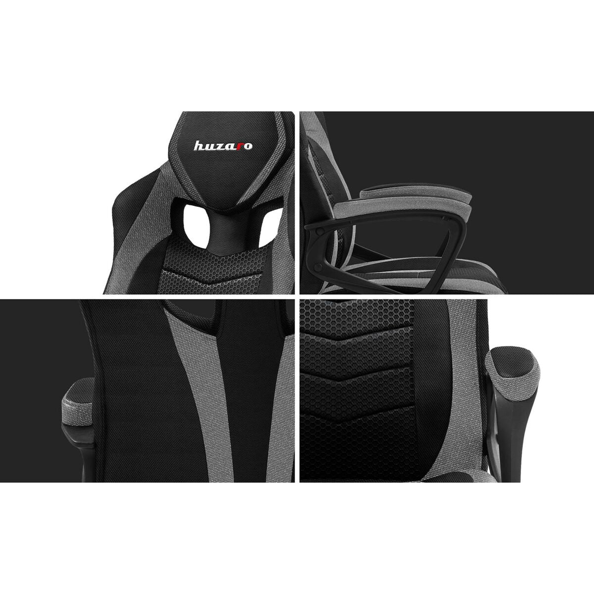 Scaun Gaming Huzaro FORCE 2.5 Negru Gri - Acasă și bucătărie, Mobilă