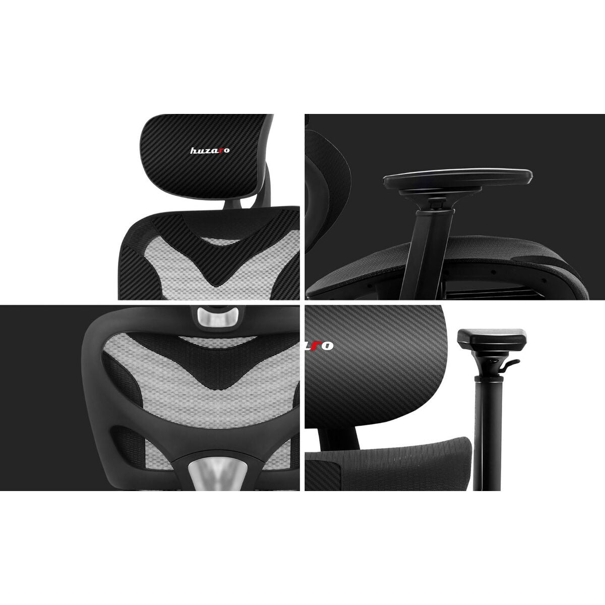 Scaun Gaming Huzaro Combat 8.0 Carbon Negru - Acasă și bucătărie, Mobilă