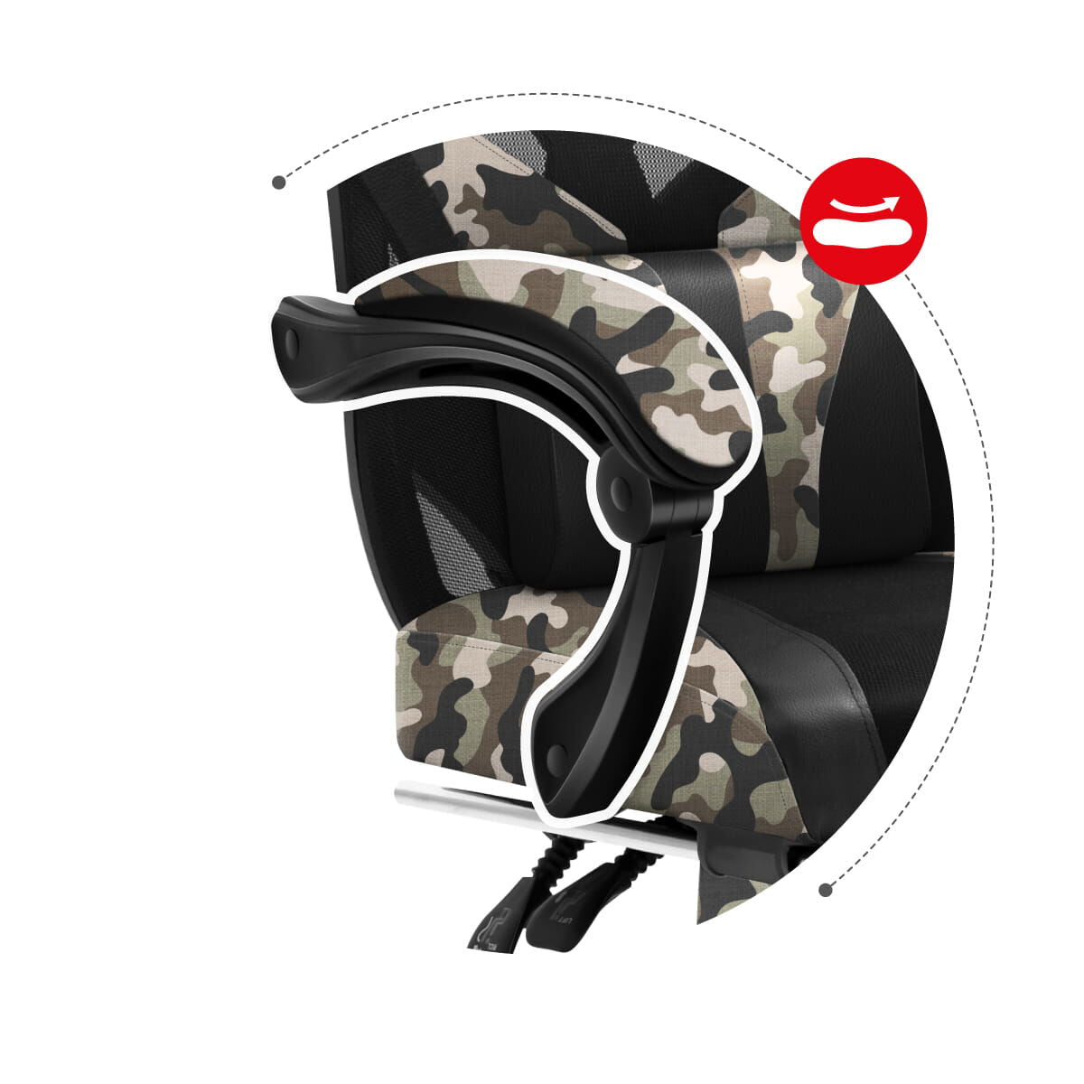 Scaun Gaming Huzaro Combat 5.0 Negru - Acasă și bucătărie, Mobilă