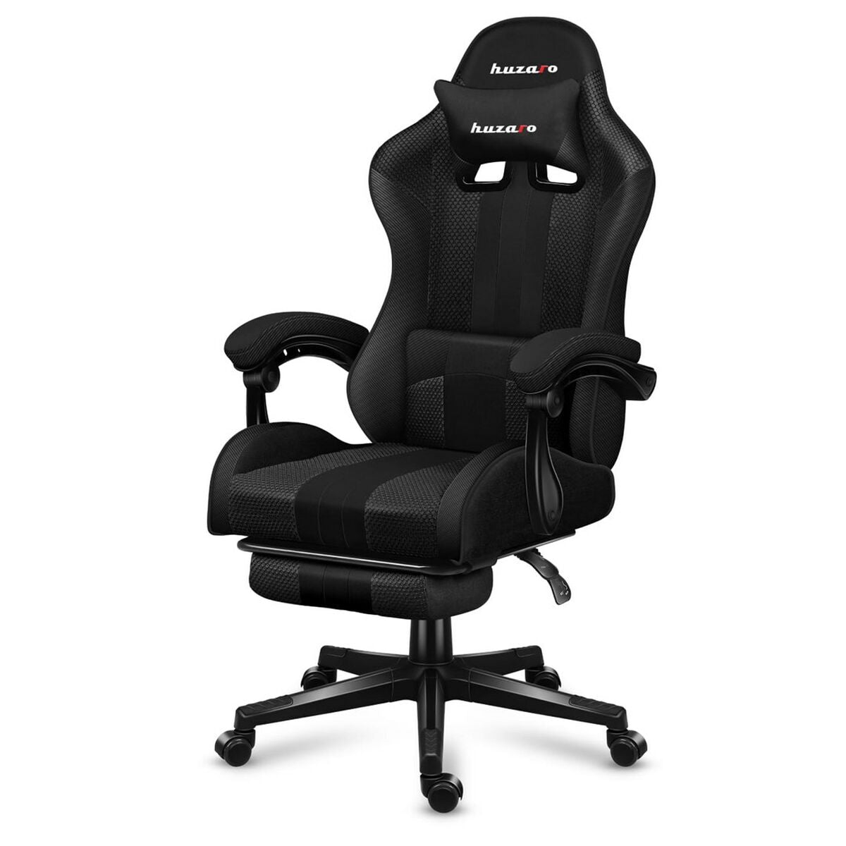 Scaun Gaming Huzaro HZ-Force 4.7 Carbon Mesh Negru - Acasă și bucătărie, Mobilă
