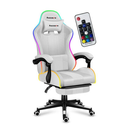 Scaun Gaming Huzaro FORCE 4.7 RGB Alb - Acasă și bucătărie, Mobilă
