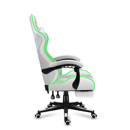 Scaun Gaming Huzaro FORCE 4.7 RGB Alb - Acasă și bucătărie, Mobilă