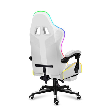 Scaun Gaming Huzaro FORCE 4.7 RGB Alb - Acasă și bucătărie, Mobilă