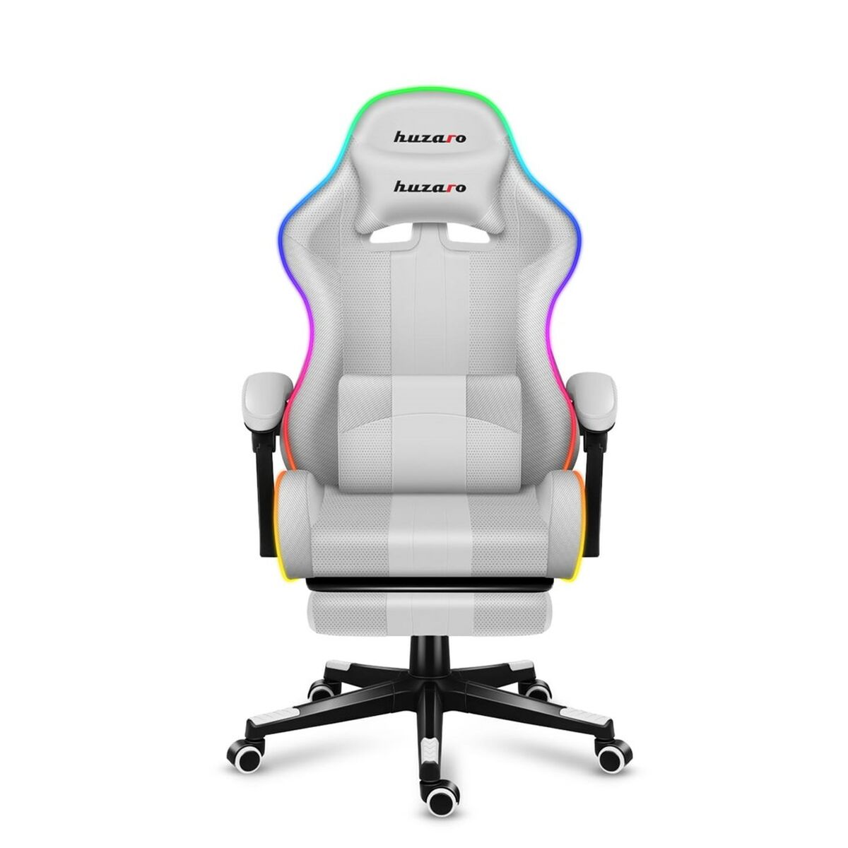 Scaun Gaming Huzaro FORCE 4.7 RGB Alb - Acasă și bucătărie, Mobilă