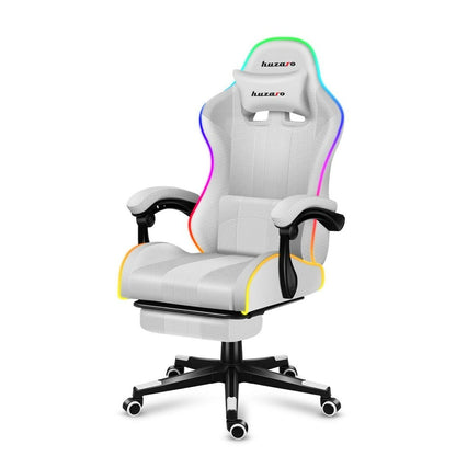 Scaun Gaming Huzaro FORCE 4.7 RGB Alb - Acasă și bucătărie, Mobilă
