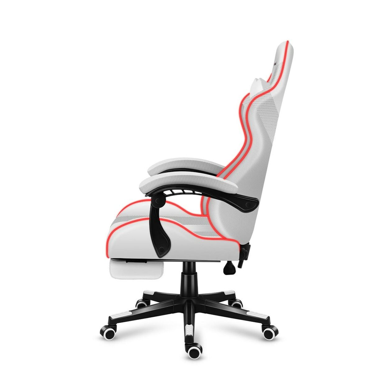 Scaun Gaming Huzaro FORCE 4.7 RGB Alb - Acasă și bucătărie, Mobilă