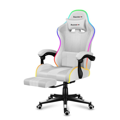 Scaun Gaming Huzaro FORCE 4.7 RGB Alb - Acasă și bucătărie, Mobilă
