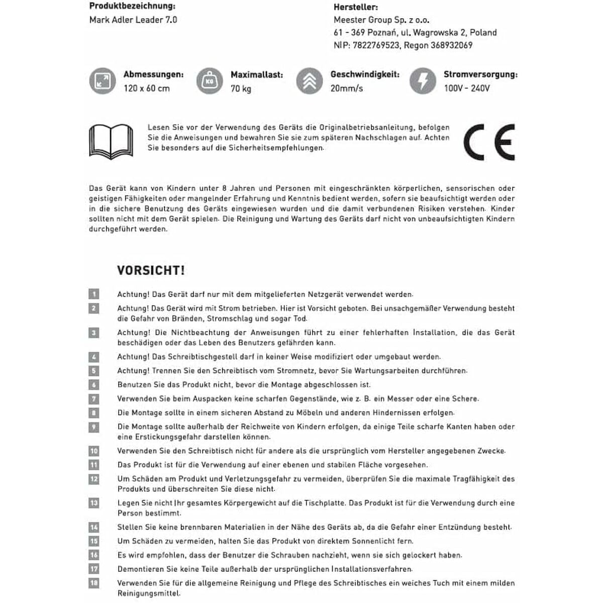 Birou Mark Adler MA-LEADER 7.0 Negru Bronz - Acasă și bucătărie, Mobilă