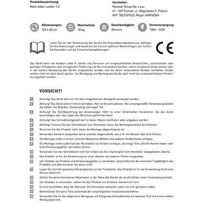 Birou Mark Adler MA-LEADER 7.0 Negru Bronz - Acasă și bucătărie, Mobilă