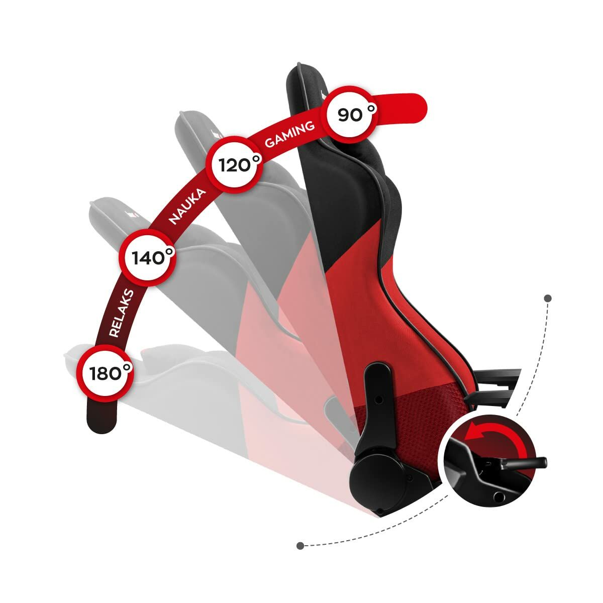 Scaun Gaming Huzaro Hz-Force 6.2 Red Mesh Roșu - Acasă și bucătărie, Mobilă