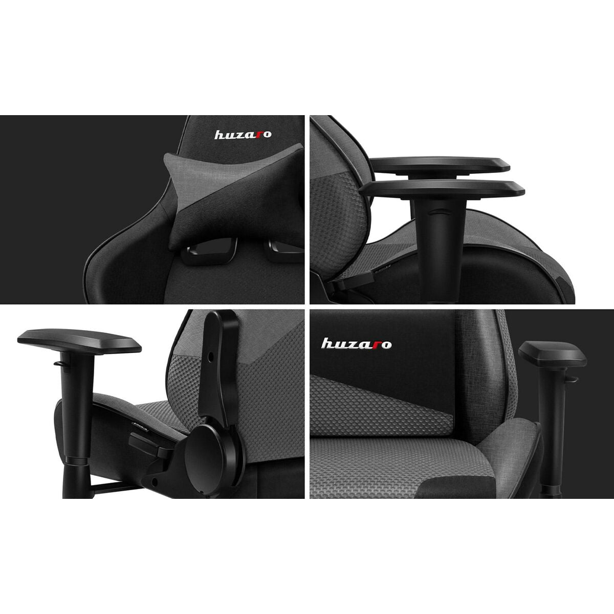 Scaun Gaming Huzaro Force 6.2 Negru/Gri - Acasă și bucătărie, Mobilă