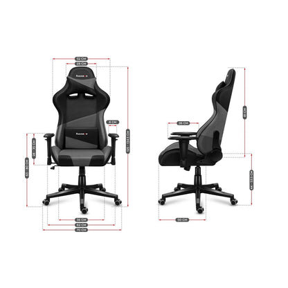Scaun Gaming Huzaro Force 6.2 Negru/Gri - Acasă și bucătărie, Mobilă
