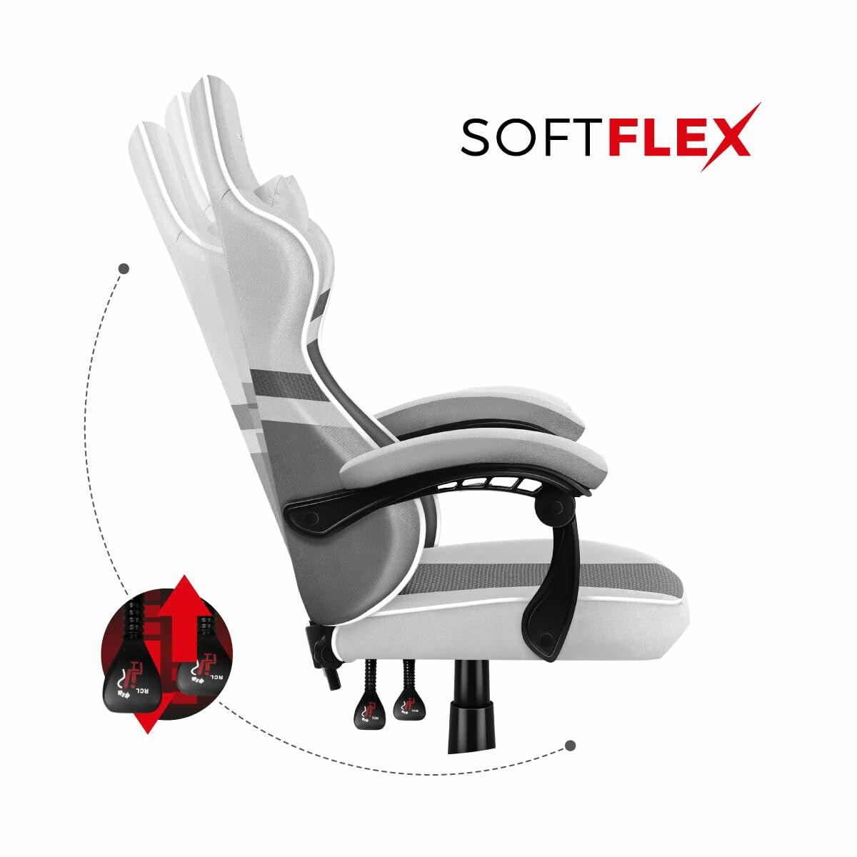 Scaun Gaming Huzaro HZ-Force 4.4 White Mesh Alb - Acasă și bucătărie, Mobilă