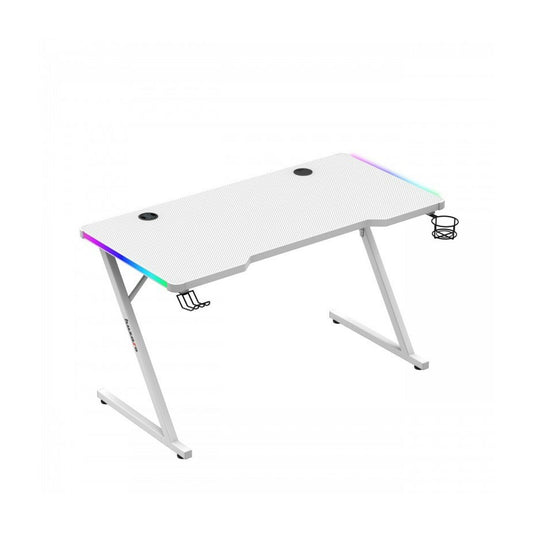 Birou Gaming Huzaro HZ-Hero 2.5 White RGB Alb 120 x 75 x 60 cm - Acasă și bucătărie, Mobilă
