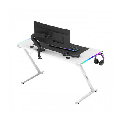 Birou Gaming Huzaro HZ-Hero 2.5 White RGB Alb 120 x 75 x 60 cm - Acasă și bucătărie, Mobilă