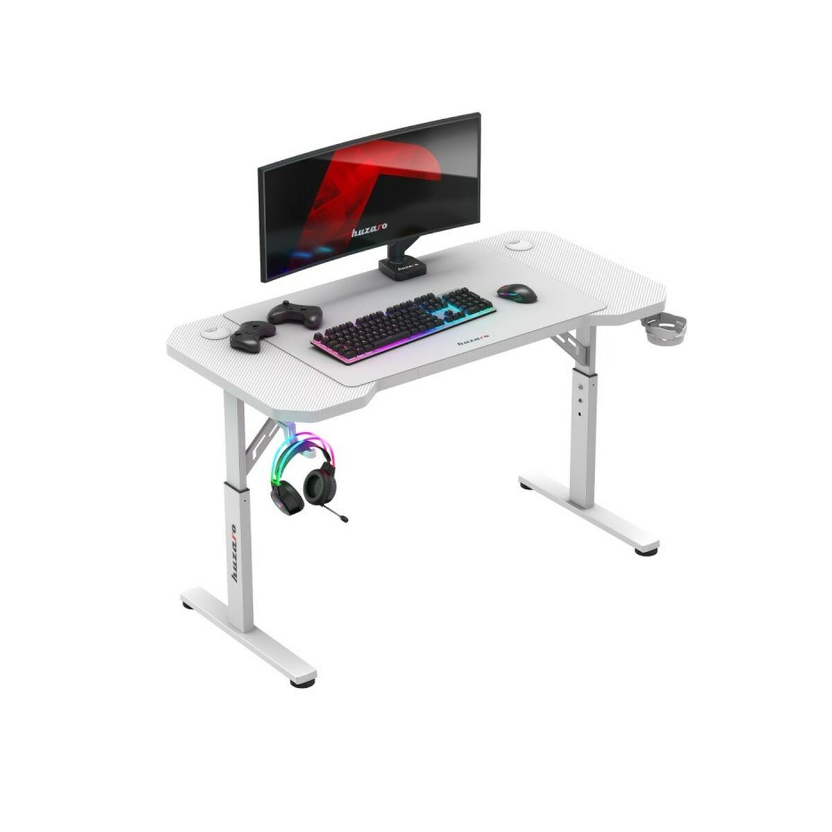 Birou Gaming Huzaro HZ-Hero 2.6 White Alb - Acasă și bucătărie, Mobilă