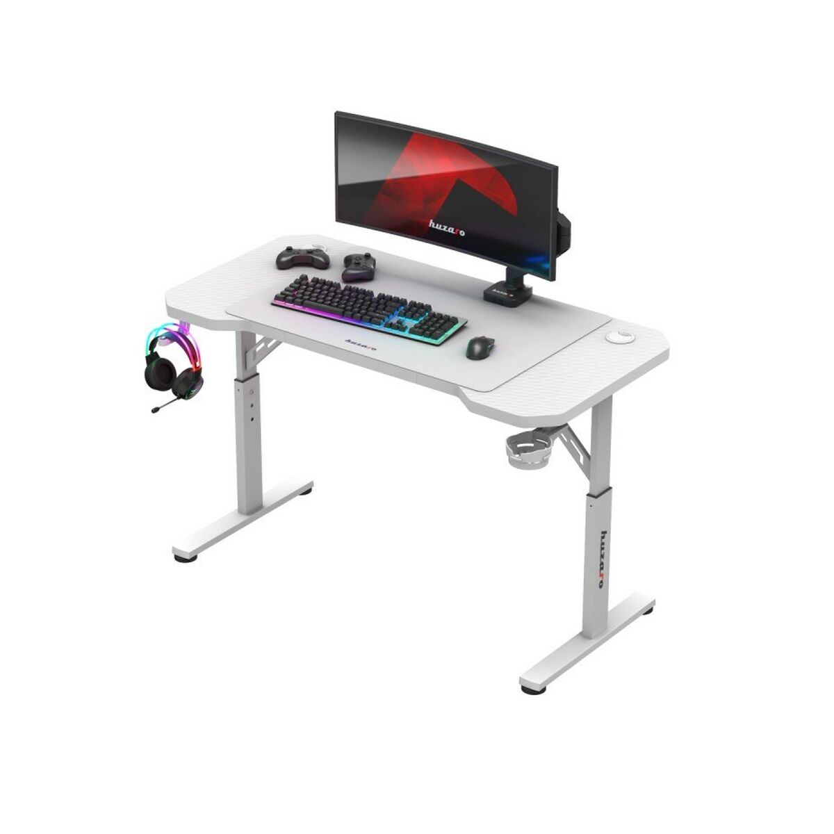 Birou Gaming Huzaro HZ-Hero 2.6 White Alb - Acasă și bucătărie, Mobilă