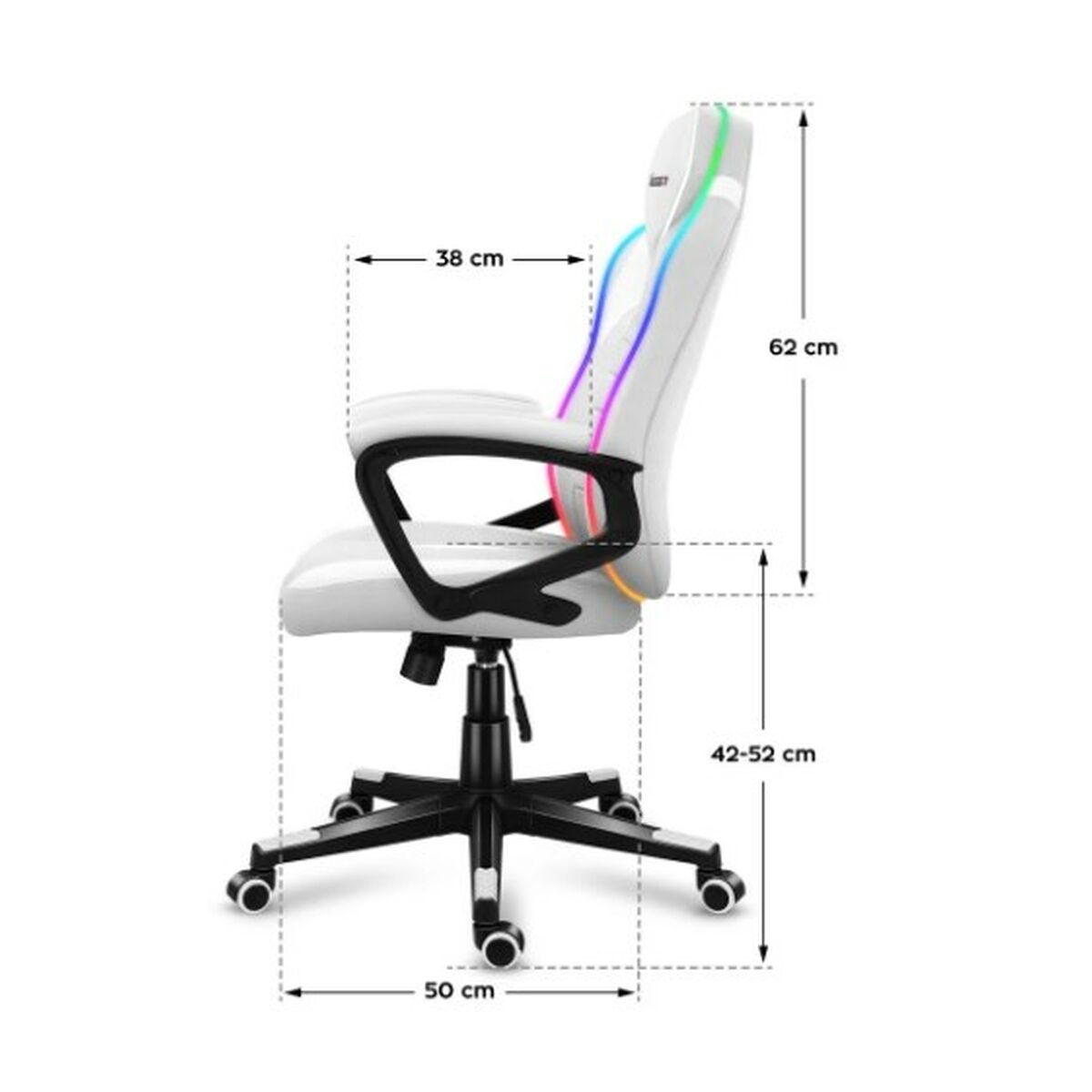 Scaun Gaming Huzaro Force 2.5 Alb - Acasă și bucătărie, Mobilă