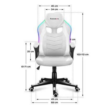 Scaun Gaming Huzaro Force 2.5 Alb - Acasă și bucătărie, Mobilă