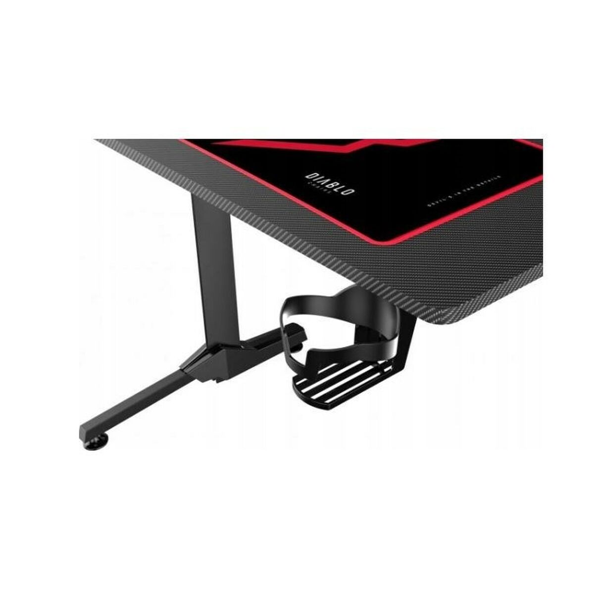 Birou Gaming Diablo Chairs 1469 Alb Negru Roșu 100 x 75 x 60 cm - Acasă și bucătărie, Mobilă