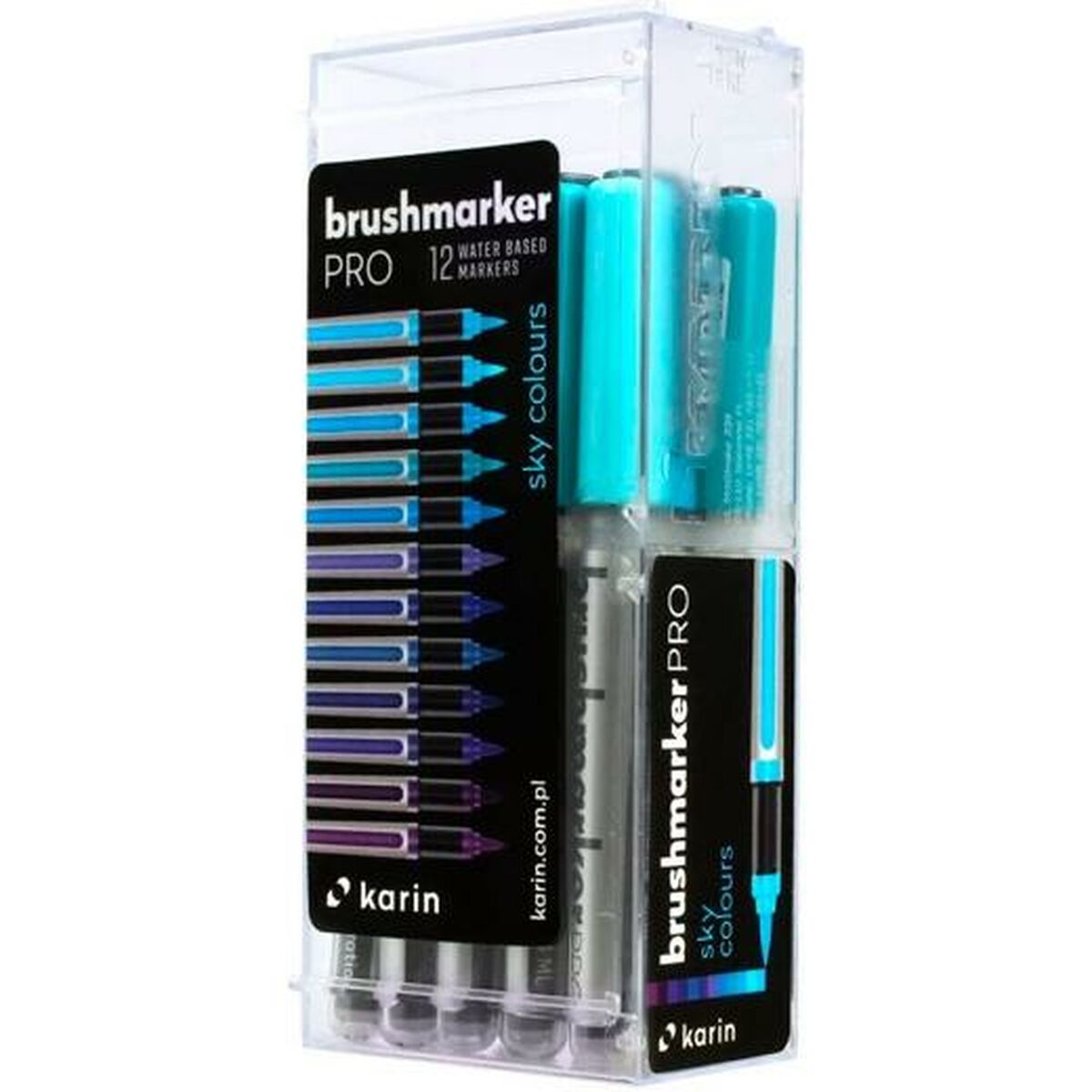 Set de Carioci Karin Brushmarker Pro - Sky Colours 12 Piese - Birou și papetărie, Pixuri, creioane și articole de scris