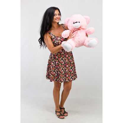 Urs de Pluș GO GIFT TOMMY 65 PK Roz Flauș 65 cm - Jucarii si jocuri, Jucării de pluș