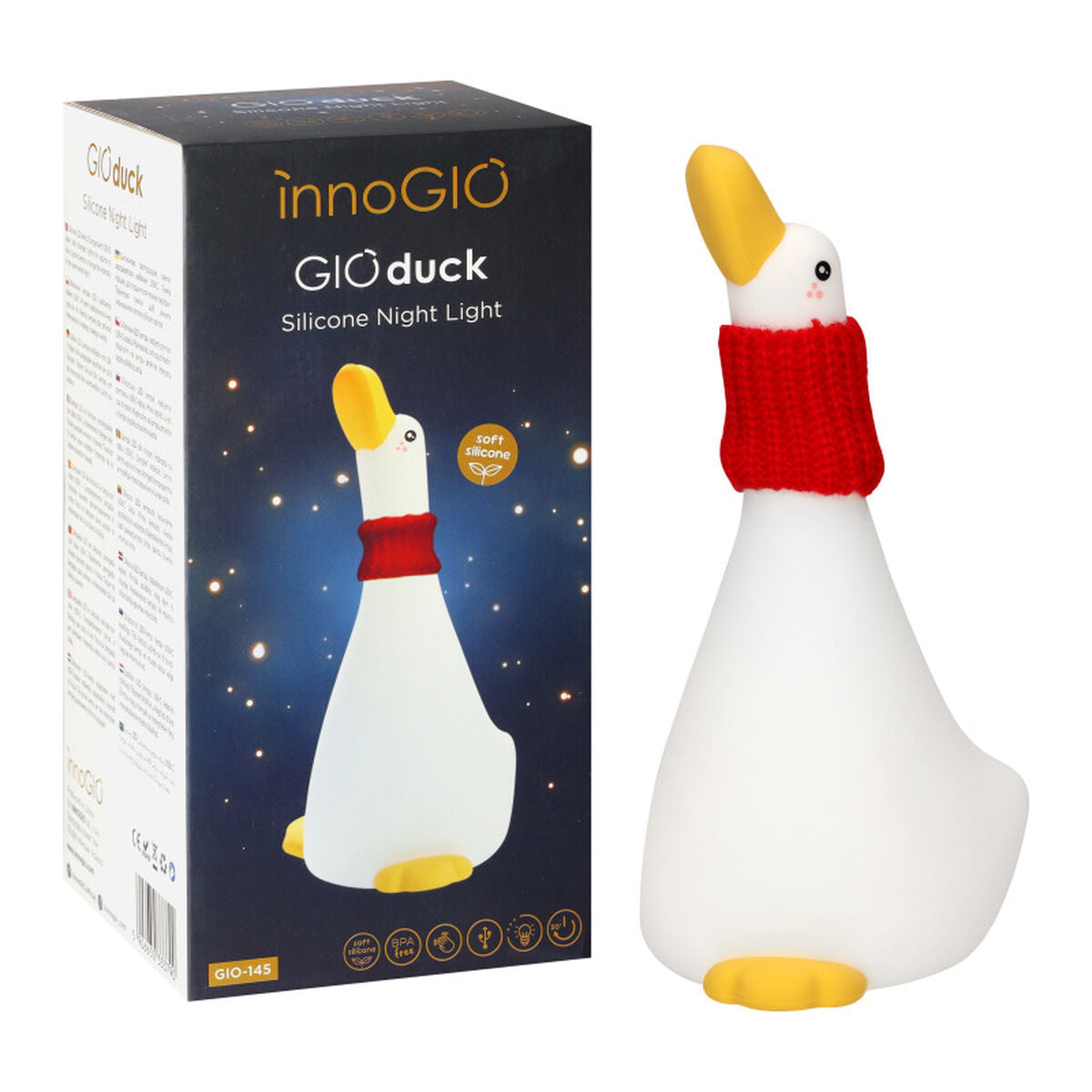 Lumină de noapte Innogio 145 GIODUCK Alb Silicon - Iluminare, Iluminat interior