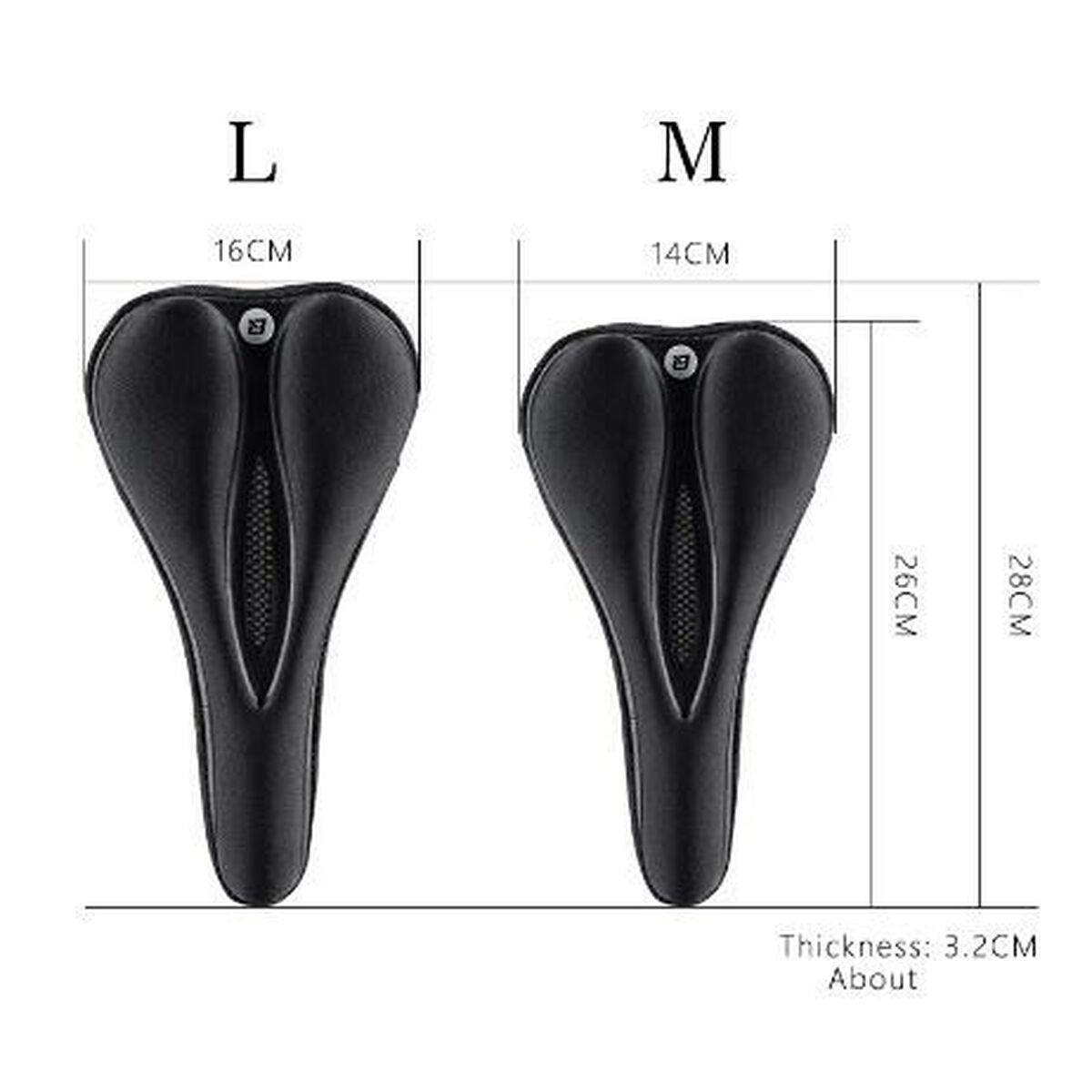 Șa Rockbros LF047-S Negru Monocrom - Sport și în aer liber, Ciclism