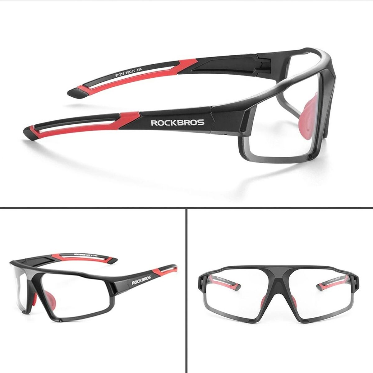 Ochelari de ciclism Rockbros 163749 Negru Roșu - Sport și în aer liber, Ciclism