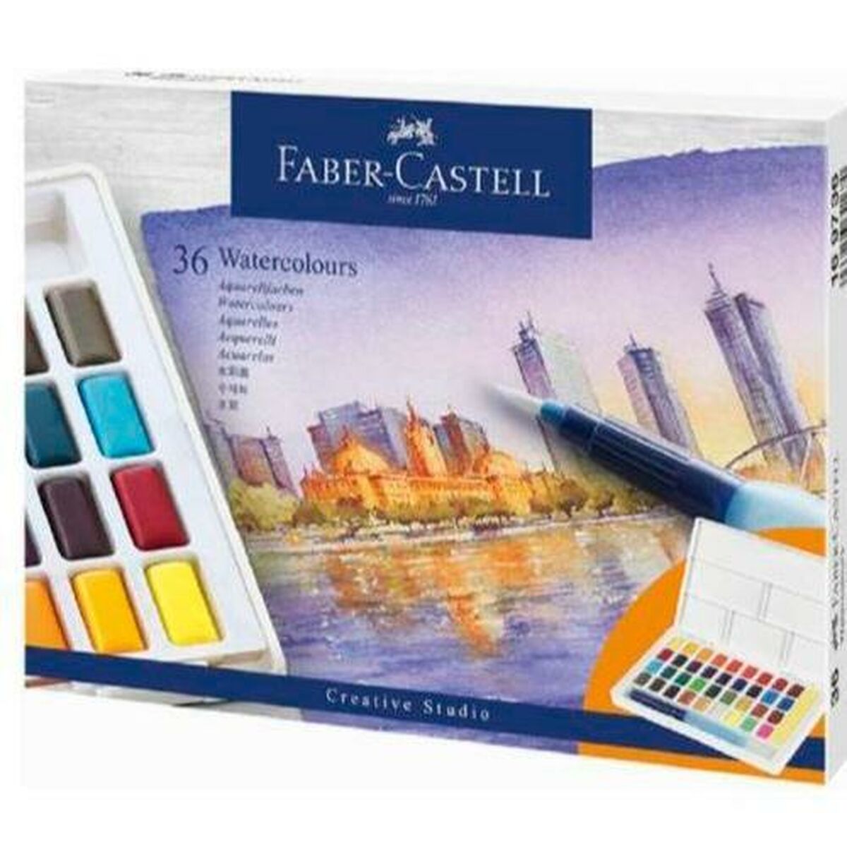 Set de vopsele acuarele Faber-Castell Creative Studio (8 Unități) - Birou și papetărie, Arte și Meserii