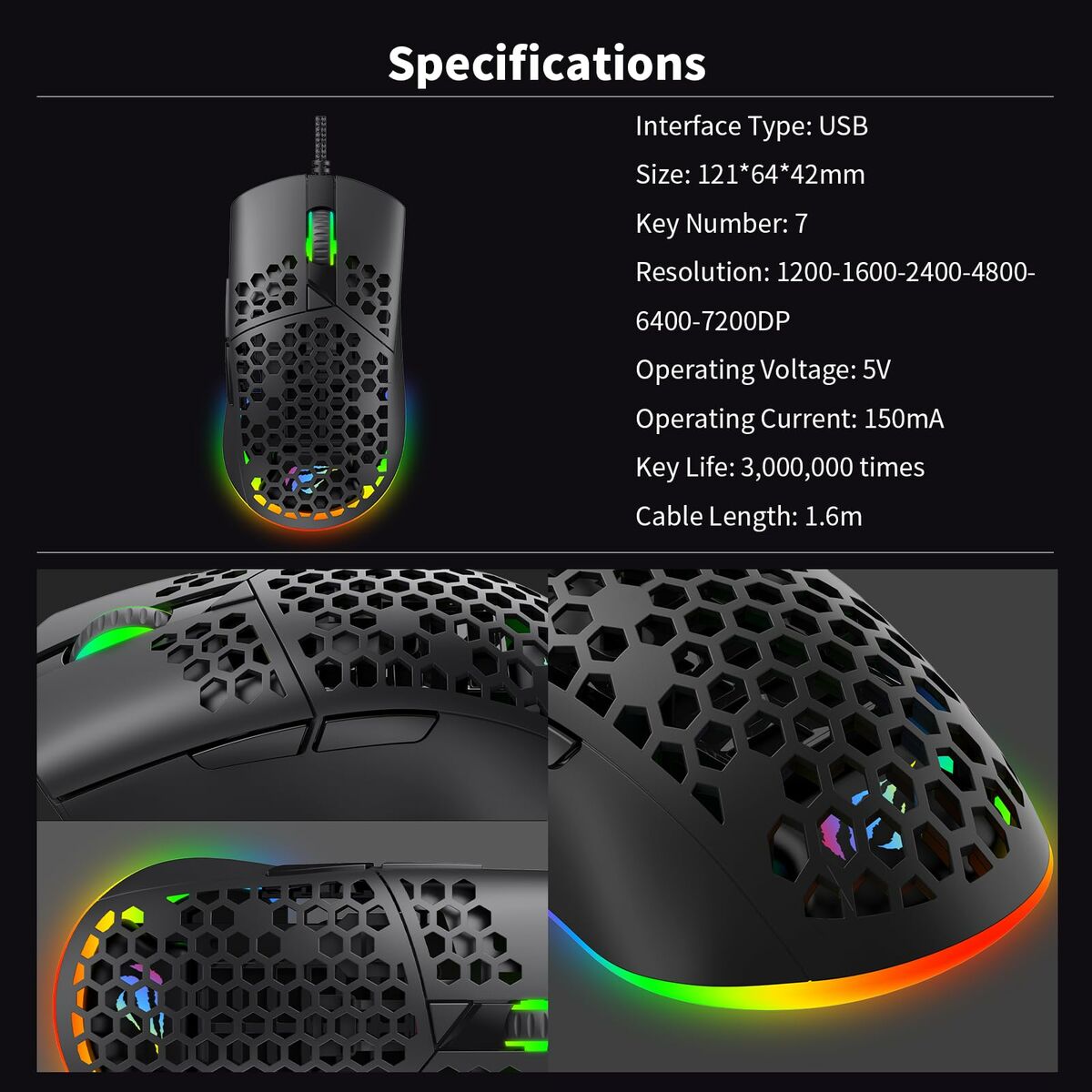 Mouse Gaming Havit MS1036 Negru - Tehnică de calcul, Accesorii