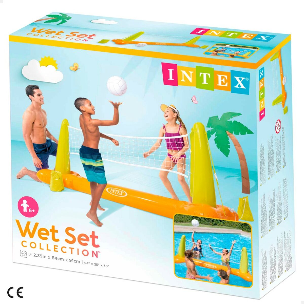 Minge roșie de volei gonflabilă Intex (239 x 64 x 91 cm) - Jucarii si jocuri, În aer liber și sport