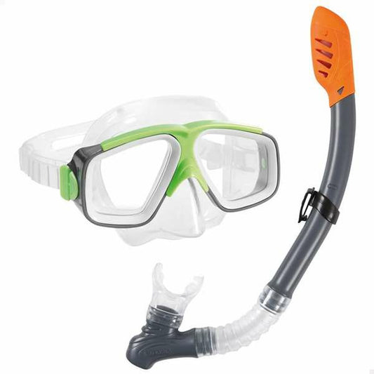 Ochelari de Scufundare cu Tub pentru Copii Intex Verde - Sport și în aer liber, Sporturi acvatice