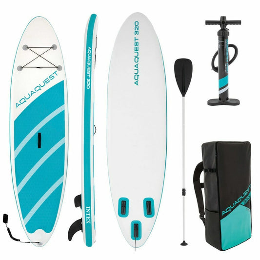 Placă gonflabilă de paddle surf cu accesorii Intex Aqua Quest Albastru Alb - Sport și în aer liber, Sporturi acvatice